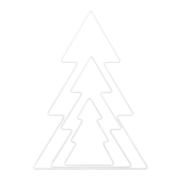 Sapin métallique blanc 11 x 10 5 cm