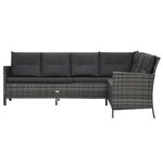 Salon de jardin meuble d'extérieur ensemble de mobilier 4 pièces avec coussins résine tressée gris 02_0016184