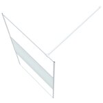vidaXL Paroi de douche Blanc 100x195 cm Verre ESG transparent