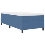 vidaXL Lit à ressorts Bleu Simple en tissu velours côtelé
