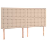 vidaXL Tête de lit à LED Cappuccino 160x5x118/128 cm Similicuir
