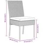 vidaXL Set de salle à manger de jardin 7 pièces Gris Poly Rattan