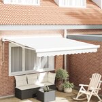 Auvent rétractable automatique blanc 350x250 cm