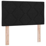 Lit avec sommier et matelas vidaXL Noir 80x200 cm en tissu