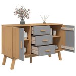 vidaXL Buffet OLDEN gris et marron 114x43x73 5 cm bois massif de pin