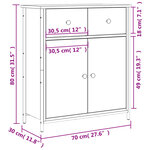 vidaXL Buffet noir 70x30x80 cm bois d'ingénierie