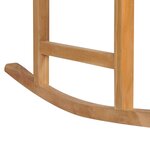 vidaXL Chaise à bascule avec coussin gris Bois de teck solide