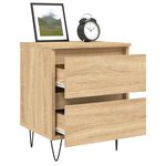 vidaXL Table de chevet chêne sonoma 40x35x50 cm bois d’ingénierie