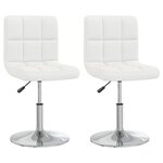 vidaXL Chaises à manger lot de 2 blanc similicuir
