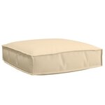 vidaXL Coussin de Palette pour Siège Beige 60x60x12 cm Tissu Oxford