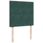 vidaXL Sommier à lattes de lit avec matelas Vert foncé 90x190 cm