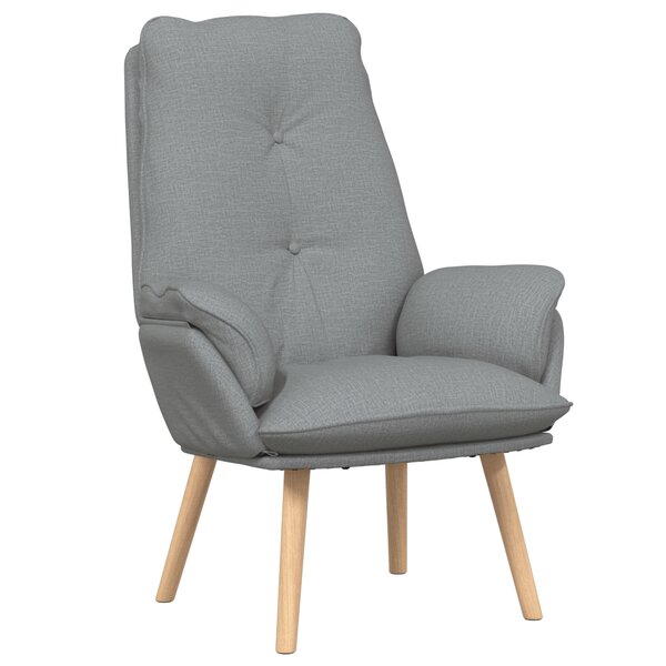 vidaXL Fauteuil Relaxant en Tissu Gris Clair