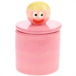 Pot et couvercle en céramique - visage - Eye Candy - 12 cm