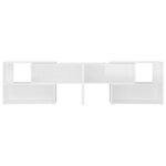 vidaXL Meuble TV Blanc brillant 149x30x52 cm Bois d'ingénierie