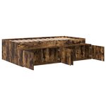 vidaXL Cadre de lit de rangement Chêne fumé 80x200 cm
