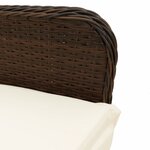 vidaXL Ensemble de bistro de jardin 5 Pièces coussins marron poly rotin