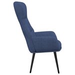vidaXL Chaise de relaxation avec tabouret Bleu Tissu