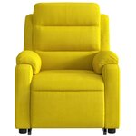 vidaXL Fauteuil inclinable Jaune Velours