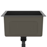 vidaXL Évier de cuisine fait main Noir Acier inoxydable