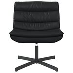vidaXL Chaise Pivotante Noire Cuir Synthétique avec Base en Métal Moyenne