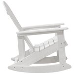 vidaXL Chaise Berçante Adirondack Blanche 73 5x92x90 cm HDPE