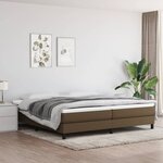 vidaXL Cadre de lit sans matelas marron foncé 200x200 cm tissu