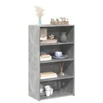 vidaXL Buffet haut gris béton 70x41x124 cm bois d'ingénierie