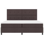 vidaXL Lit à Sommier avec Matelas Gris Foncé 200x200 cm en Tissu