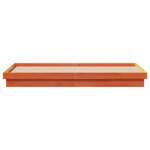 vidaXL Cadre de lit à LED cire marron 180x200 cm bois de pin massif