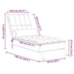 vidaXL Chaise longue de massage avec traversin crème tissu