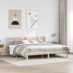 vidaXL Cadre de lit avec tête de lit sans matelas 180x200 cm