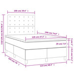 vidaXL Sommier à lattes de lit avec matelas LED cappuccino 120x190 cm