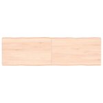 vidaXL Dessus de table bois massif non traité bordure assortie