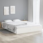 vidaXL Cadre de lit sans matelas blanc bois massif 150x200 cm