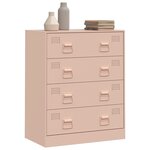vidaXL Buffet rose 67x39x83 cm acier