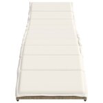 vidaXL Chaises longues lot de 2 avec table beige résine tressée