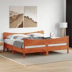 vidaXL Cadre de lit sans matelas cire marron 180x200cm bois pin massif