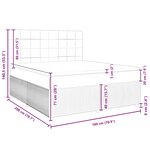 vidaXL Sommier à lattes de lit et matelas Gris foncé 180x200cm Velours