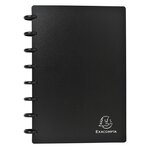 Porte-cartes de visite à anneaux et pochettes détaclables a5 noir x 5 exacompta