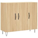 vidaXL Buffet chêne sonoma 90x34x80 cm bois d'ingénierie