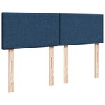 vidaXL Sommier à lattes de lit avec matelas Bleu 140x200 cm Tissu