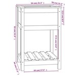vidaXL Jardinière avec étagère Blanc 54x54x81 cm Bois massif de pin