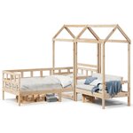 vidaXL Ensemble de lit de jour avec toit 90x200 cm bois de pin massif
