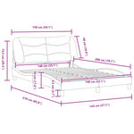 vidaXL Cadre de lit avec LED sans matelas noir et blanc 140x200 cm
