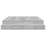 vidaXL Cadre de lit Gris Sonoma 200x200 cm
