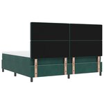 vidaXL Lit à Sommier avec Matelas & Banc Vert Foncé 200x200 cm Velours