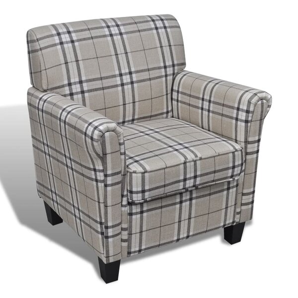 vidaXL Fauteuil avec coussin Crème Tissu