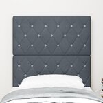 vidaXL Tête de lit LED gris foncé 80 cm Velours
