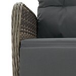 vidaXL Ensemble à manger de jardin 9 Pièces coussins gris résine tressée