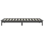 vidaXL Cadre de lit sans matelas gris bois massif